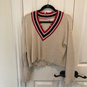 Distressed sweater